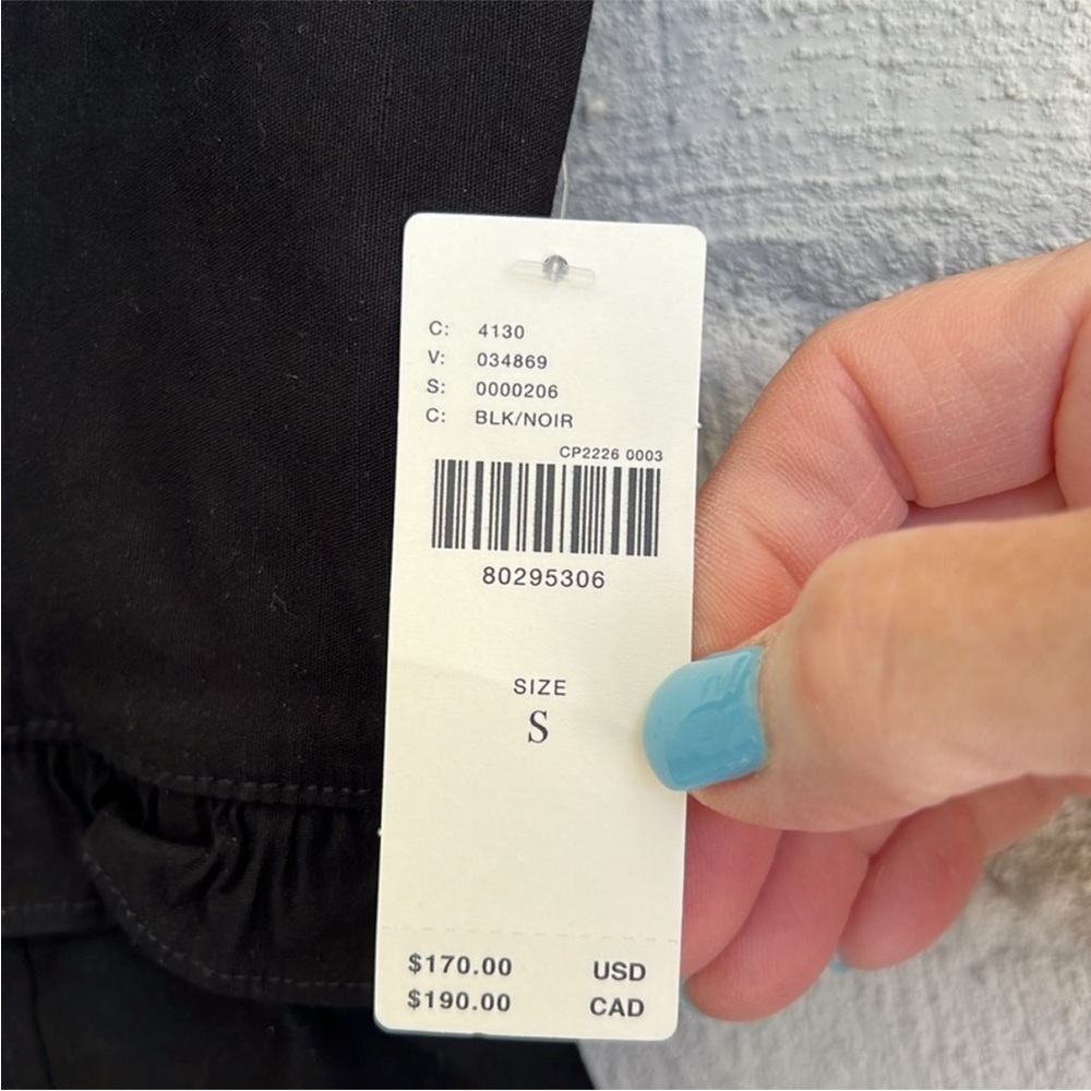 NWT Anthropologie Linden Slim Square-Neck Black Bodycon Midi Dress Size Small - Picture 3 of 16
